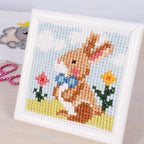 Cross Stitch Bunny Kit : Beginner Counted Cross Stitch
