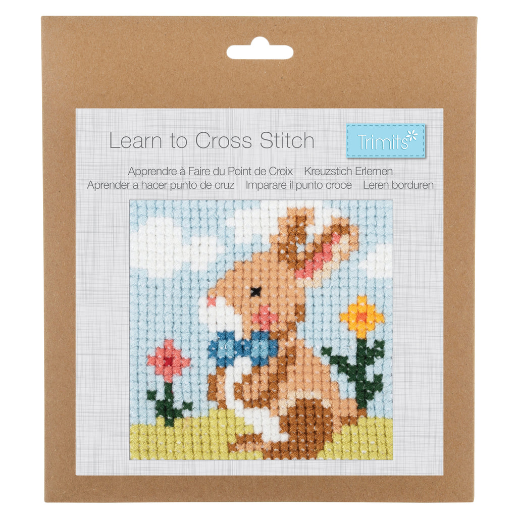 Cross Stitch Bunny Kit : Beginner Counted Cross Stitch