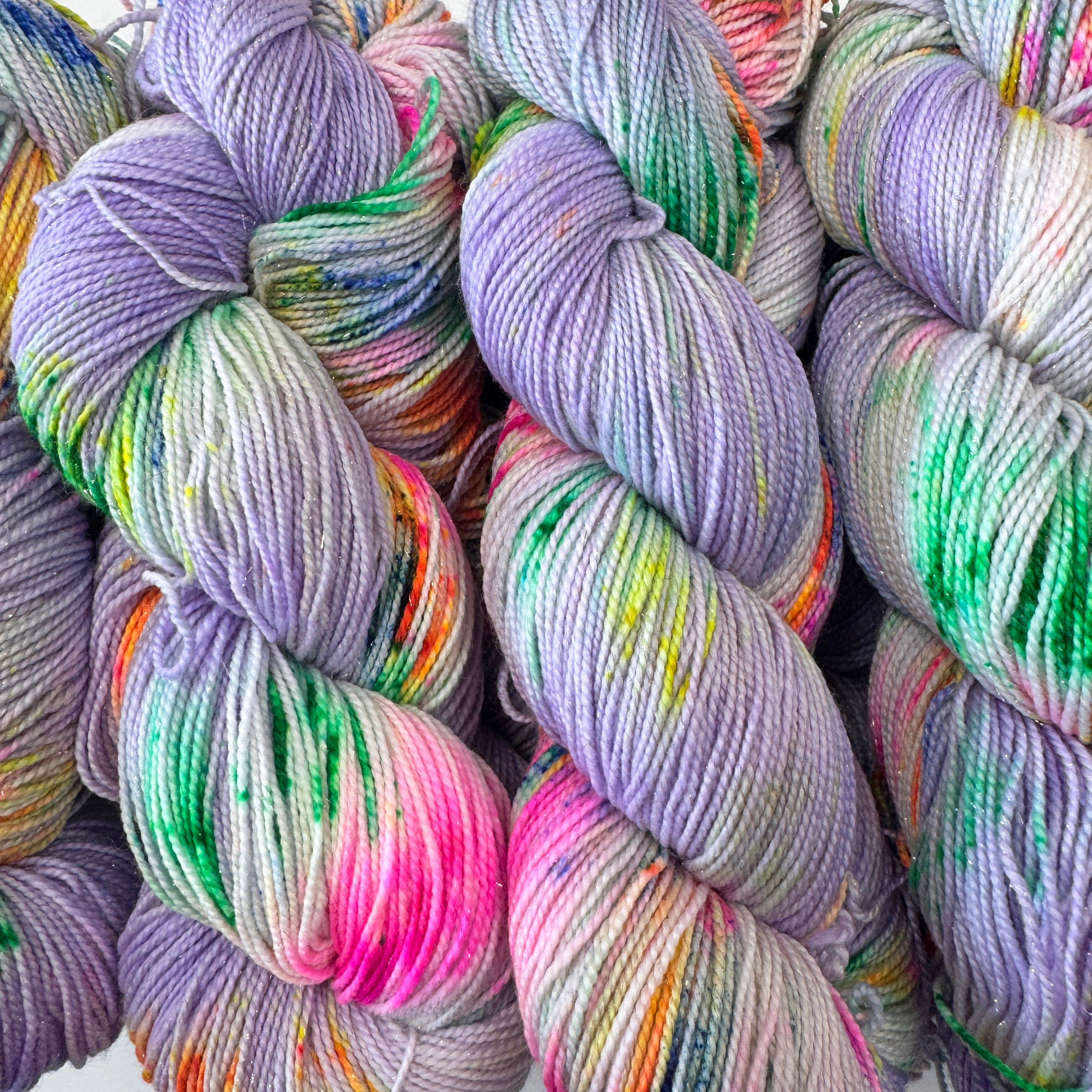 Gilliangladrag Holy Fluff Gold Sparkle Sock Yarn 100g Hand Dyed  : Hopelessly Devoted to You
