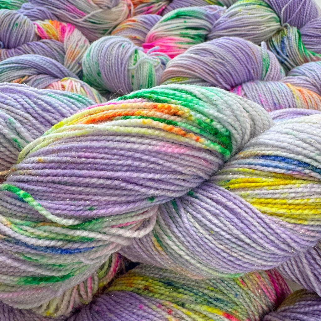Gilliangladrag Holy Fluff Gold Sparkle Sock Yarn 100g Hand Dyed  : Hopelessly Devoted to You