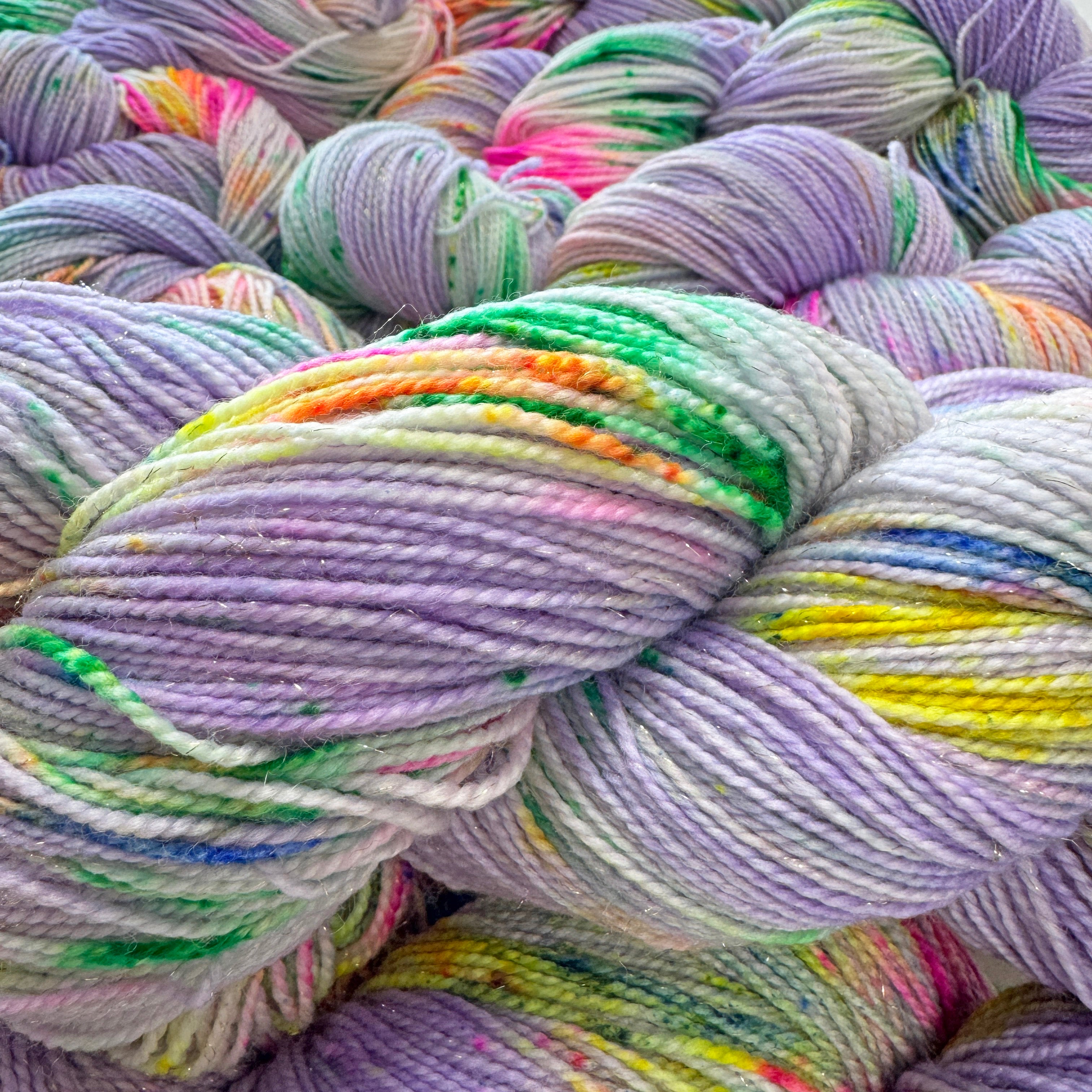 Gilliangladrag Holy Fluff Gold Sparkle Sock Yarn 100g Hand Dyed  : Hopelessly Devoted to You