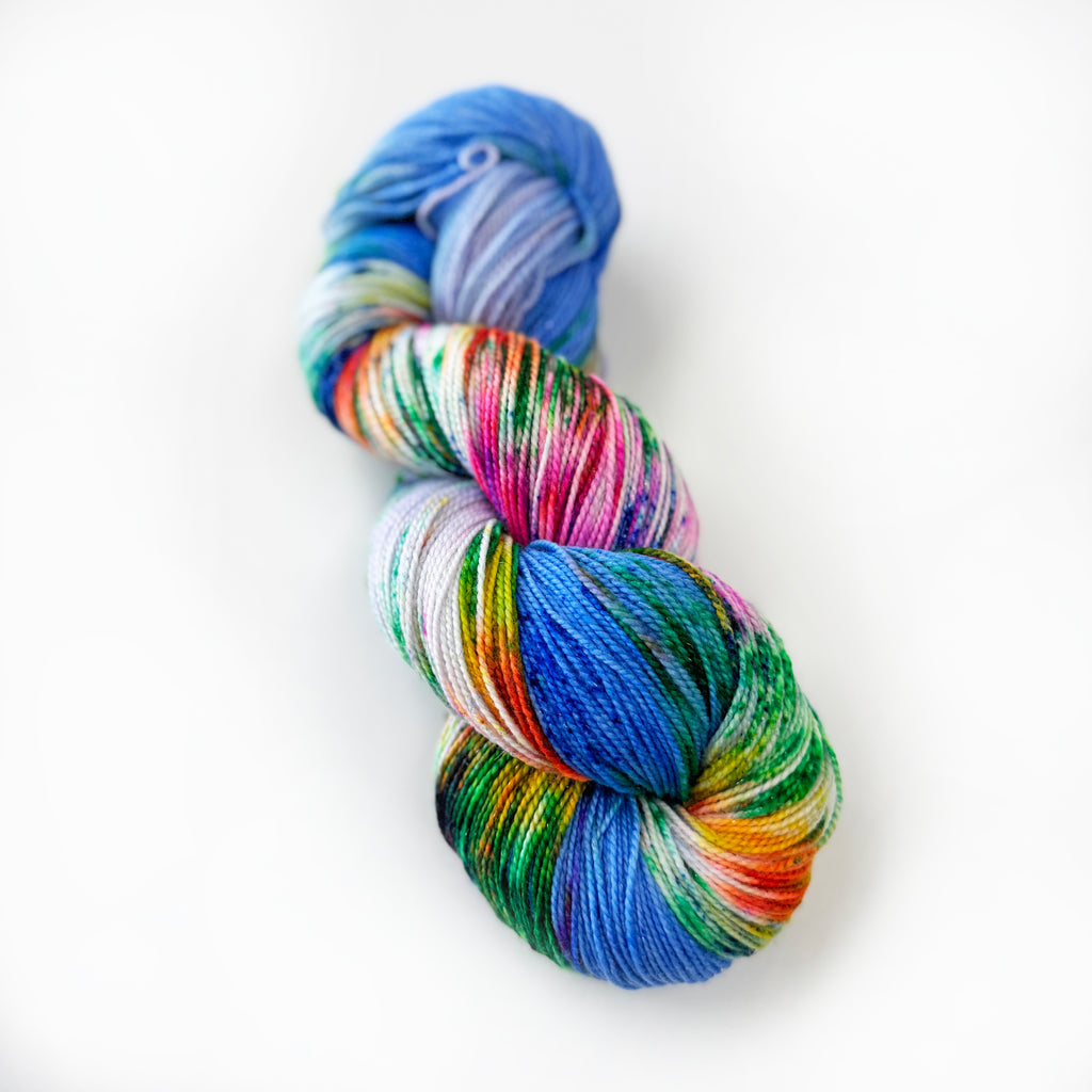 Gilliangladrag Holy Fluff Silver Sparkle Sock Yarn 100g Hand Dyed  : You're The One That I Want