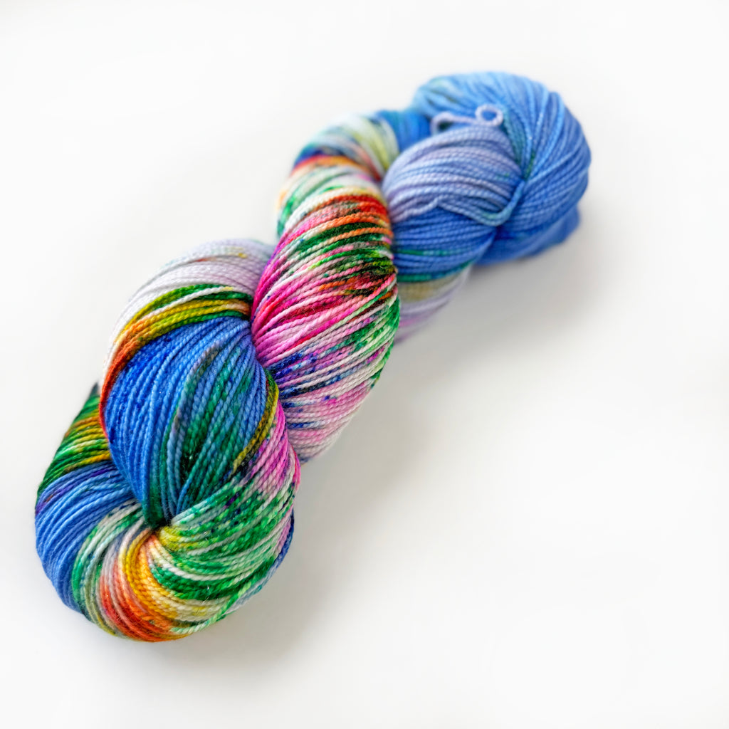 Gilliangladrag Holy Fluff Silver Sparkle Sock Yarn 100g Hand Dyed  : You're The One That I Want