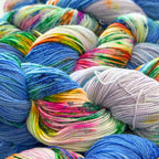 Gilliangladrag Holy Fluff Silver Sparkle Sock Yarn 100g Hand Dyed  : You're The One That I Want
