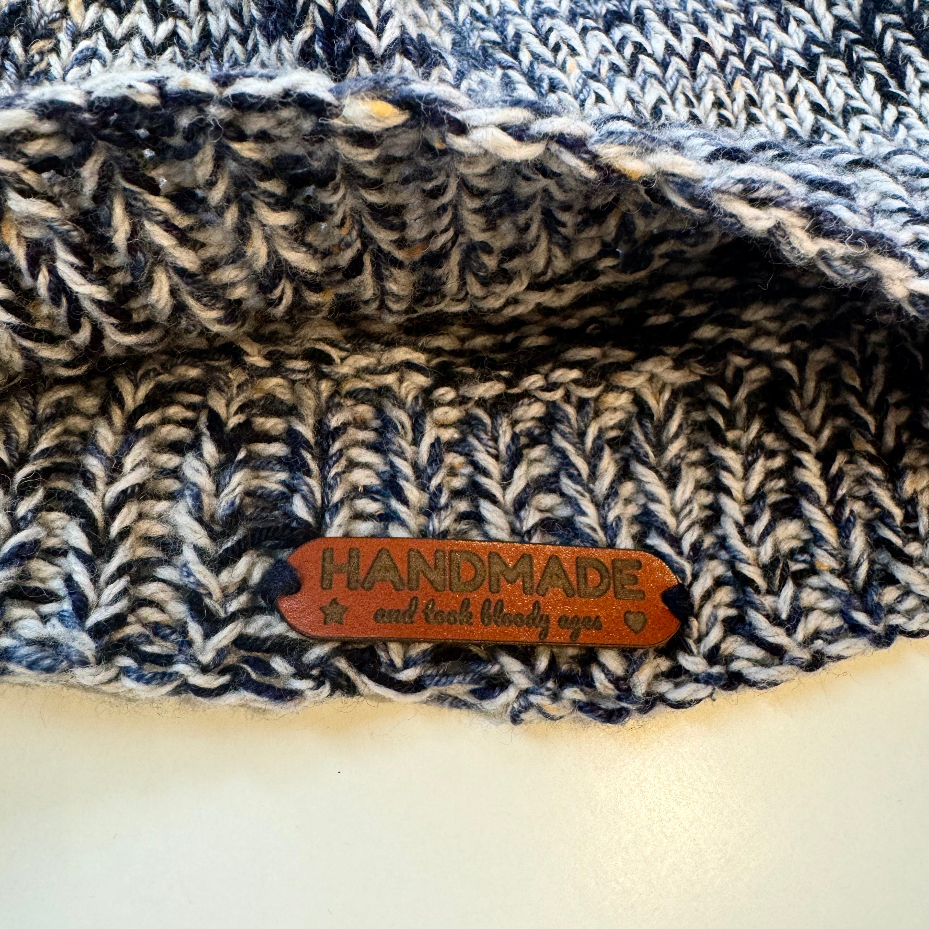 Handmade and Took Bloody Ages : Leather Label x 3 pack