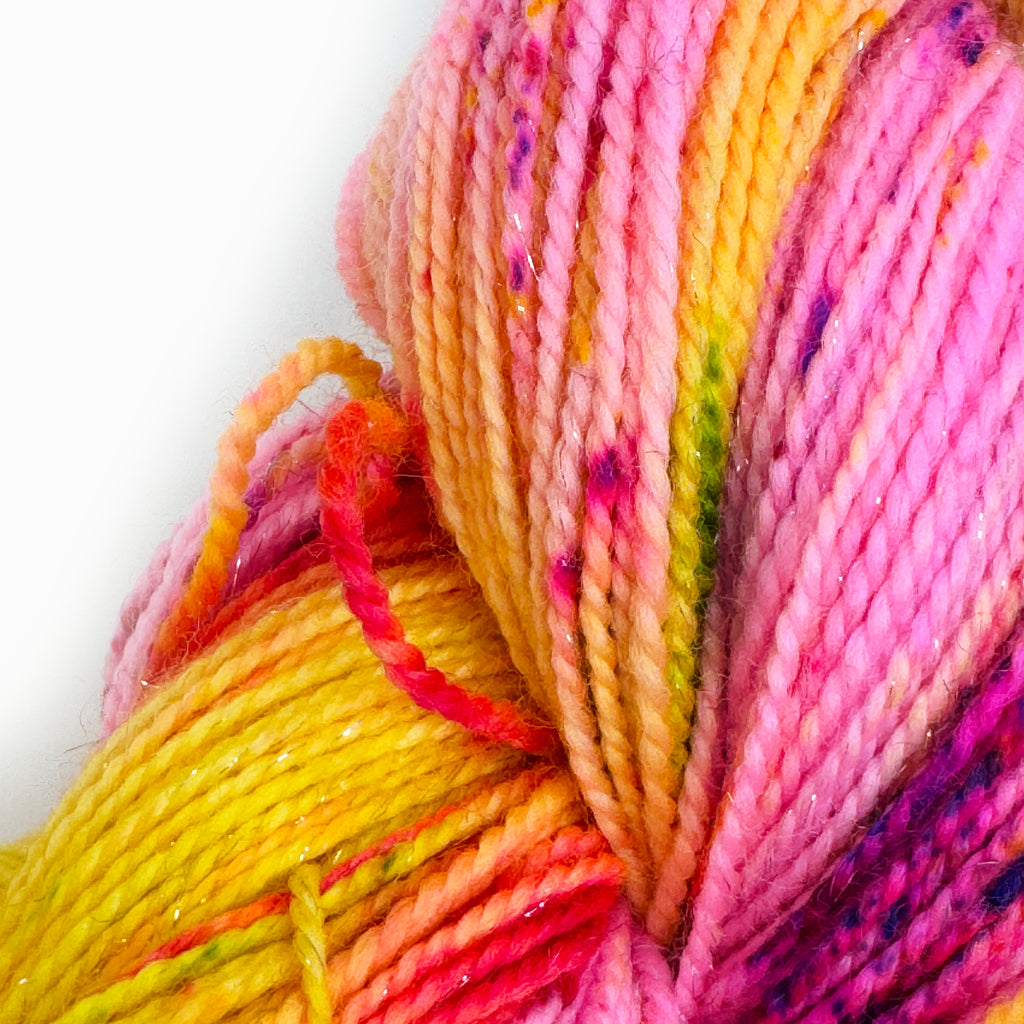 Gilliangladrag Holy Fluff Silver Sparkle Sock Yarn 100g Hand Dyed  : Pop Muzik