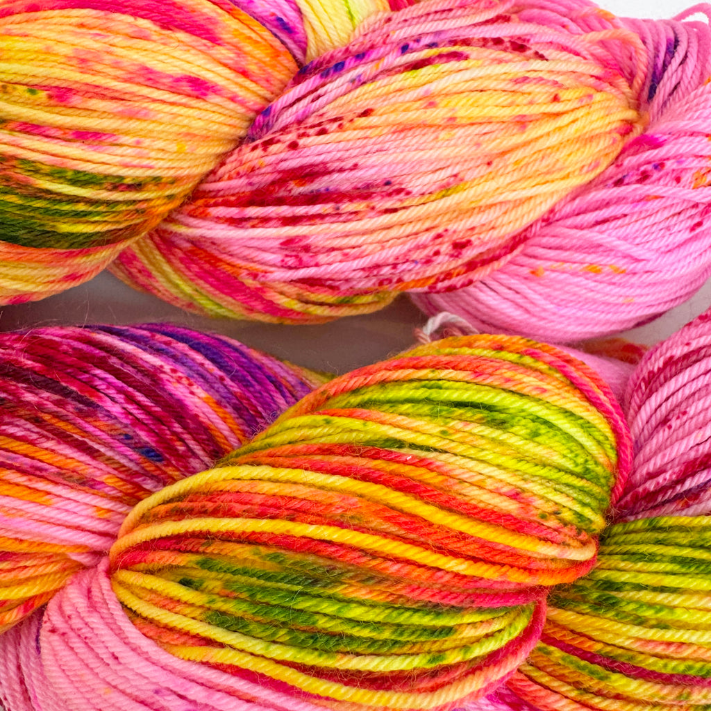 Gilliangladrag Sock Yarn 100g Hand Dyed  : Pop Muzik