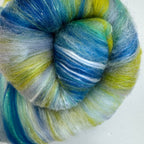 Hand Carded BATT for Spinning & Felting : 'Sailing' 180g
