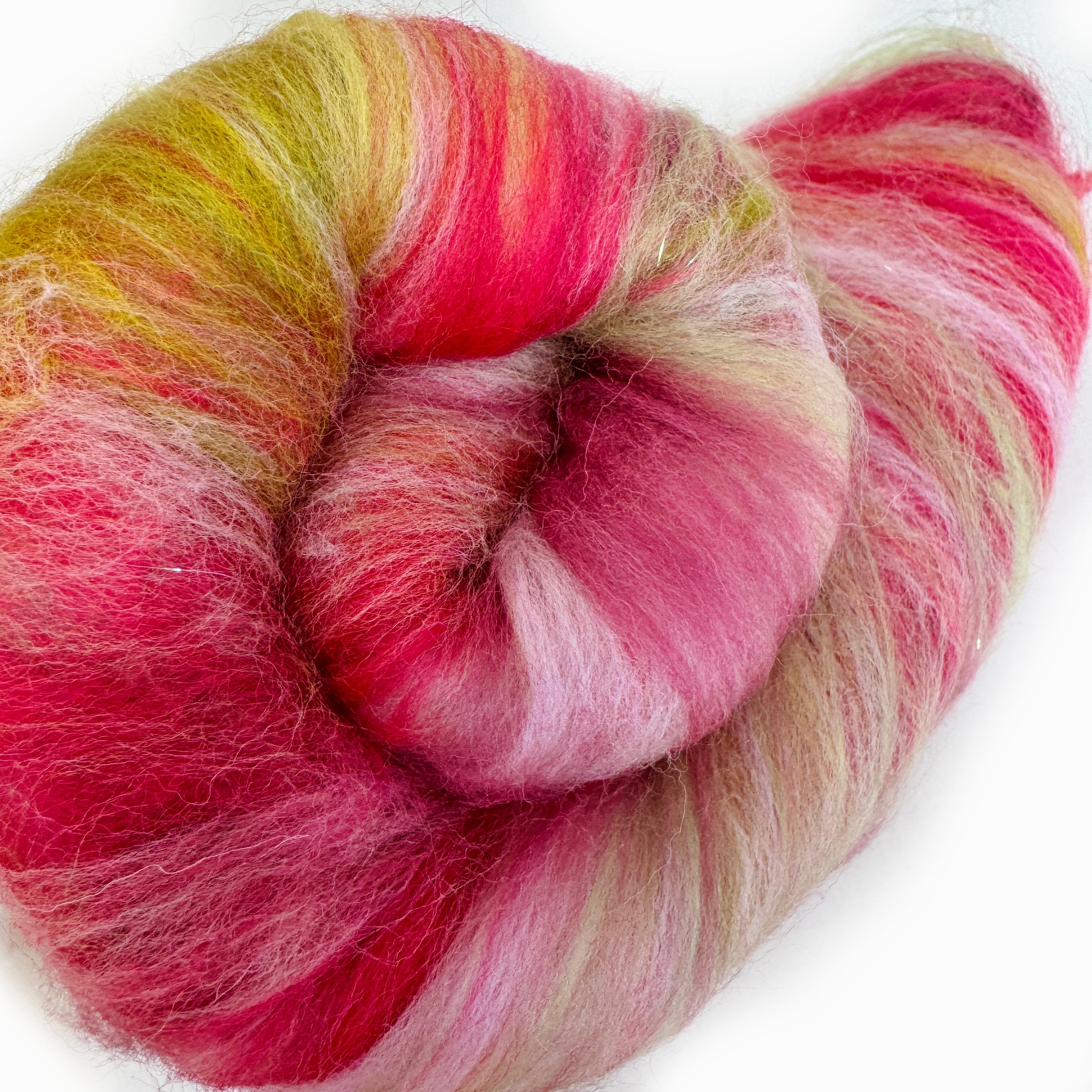 Hand Carded BATT for Spinning & Felting : An English Country Garden 150g