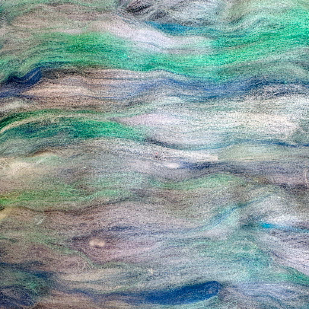 Hand Carded BATT for Spinning & Felting : Cockles & Mussels 175g