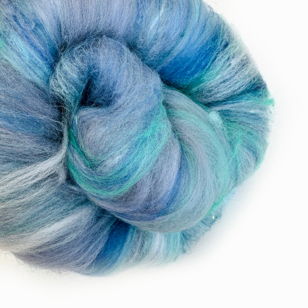 Hand Carded BATT for Spinning & Felting : Cockles & Mussels 175g