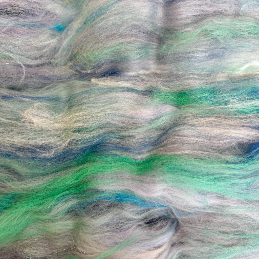 Hand Carded BATT for Spinning & Felting : Cockles & Mussels 175g