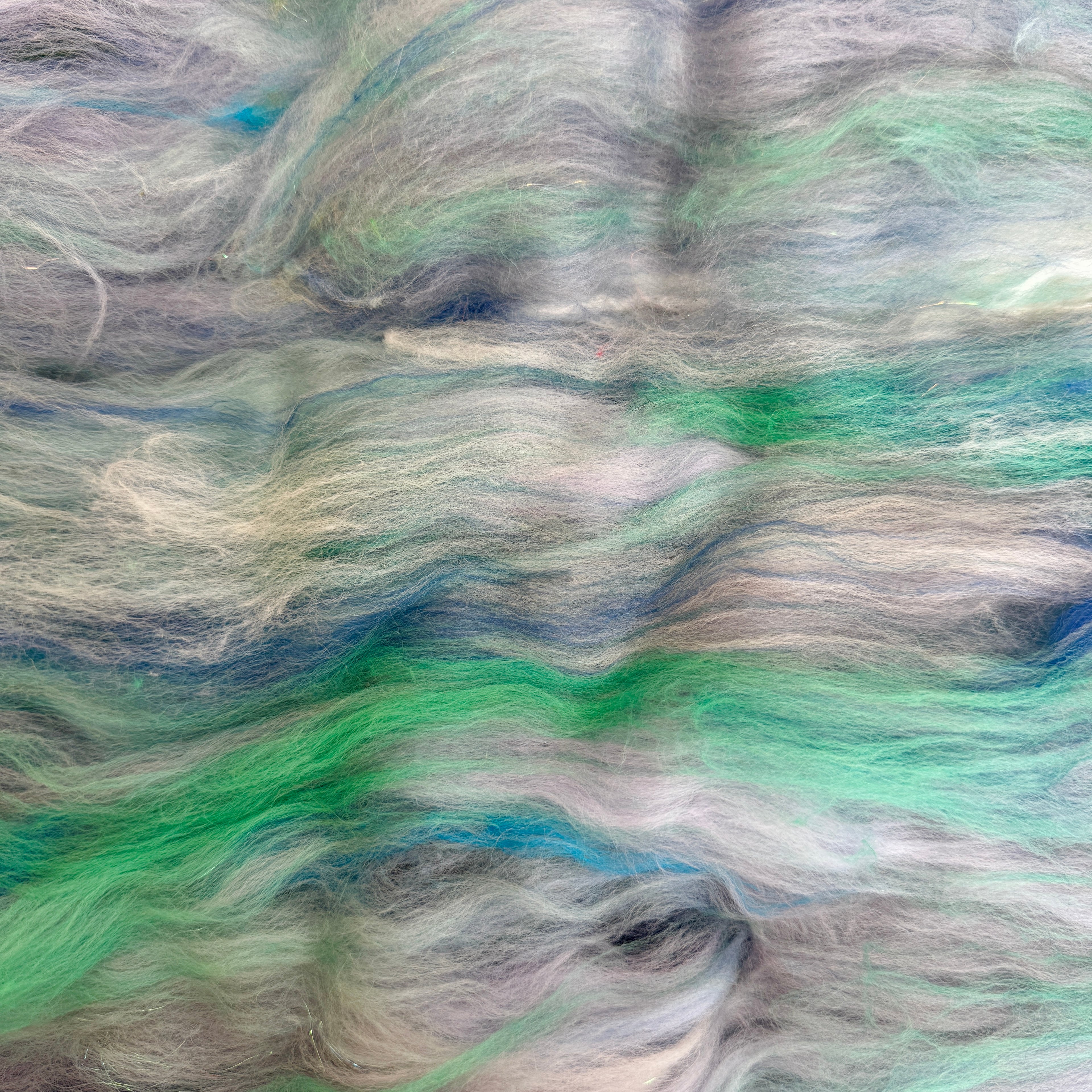 Hand Carded BATT for Spinning & Felting : Cockles & Mussels 175g