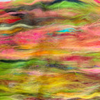 Hand Carded BATT for Spinning & Felting : Run Rabbit Run 175g