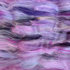 Hand Carded BATT for Spinning & Felting : 'Purple Haze' 180g