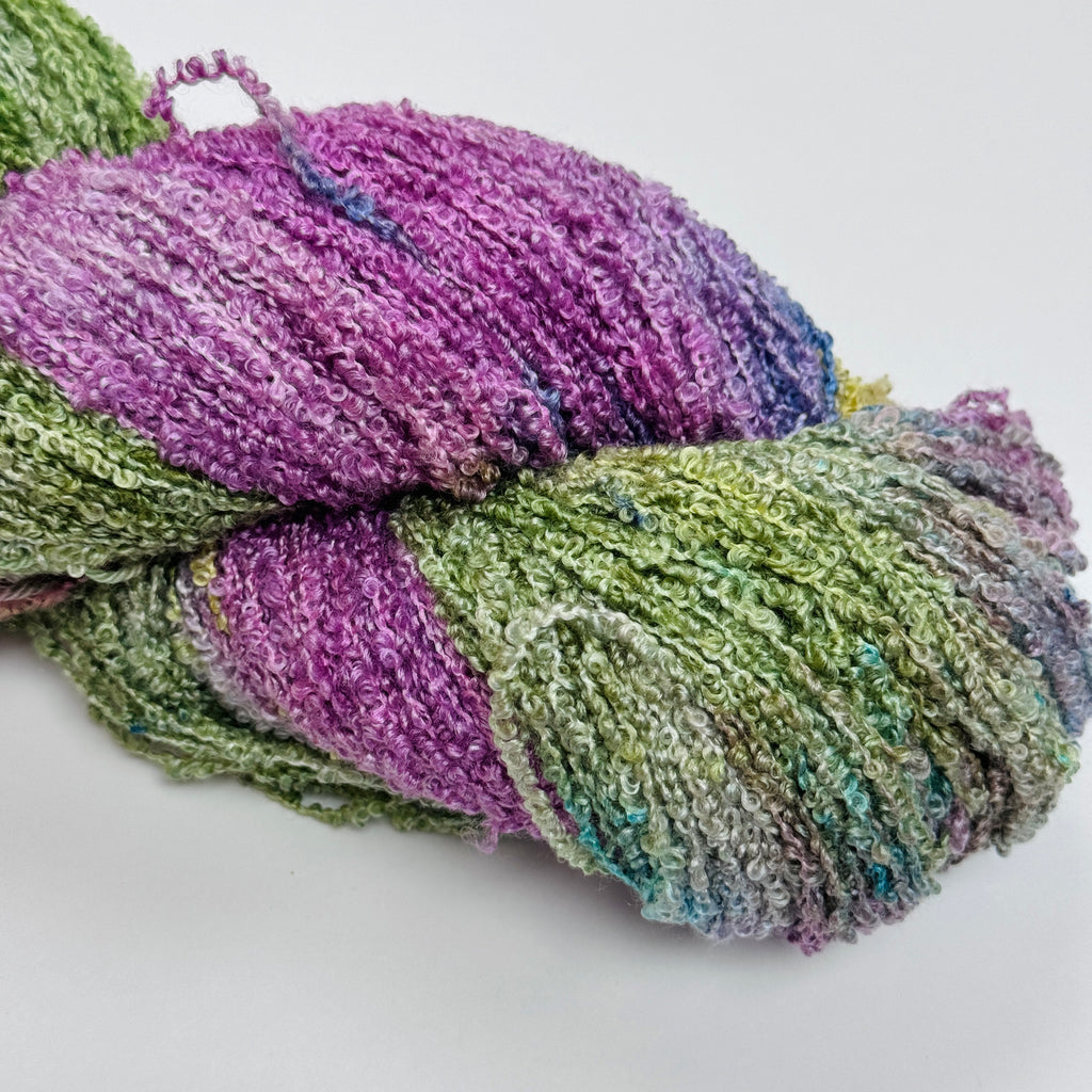 Gilliangladrag Hand Dyed Silk Bouclé Yarn : Lost in the Magical Garden 100g
