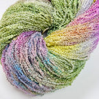 Gilliangladrag Hand Dyed Silk Bouclé Yarn : Lost in the Magical Garden 100g