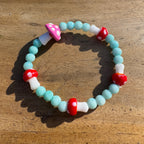 Toadstool Bracelet Kit with Glass Beads