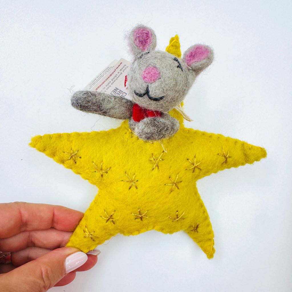 Felt Mouse Star Tree Topper