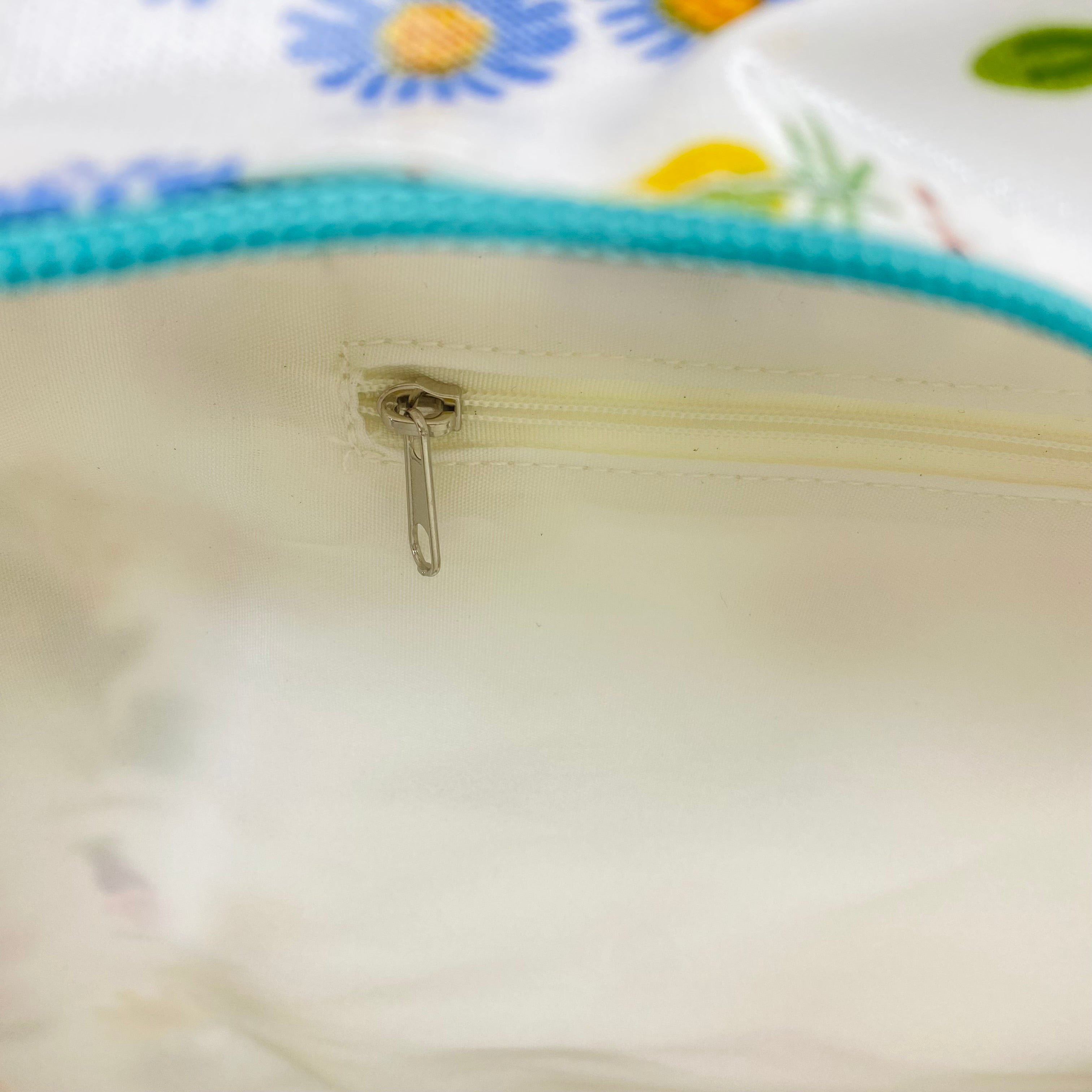 Oilcloth Knitting Craft or Overnight Bag - Wild Flowers