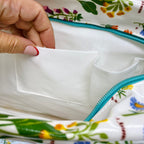 Oilcloth Knitting Craft or Overnight Bag - Wild Flowers