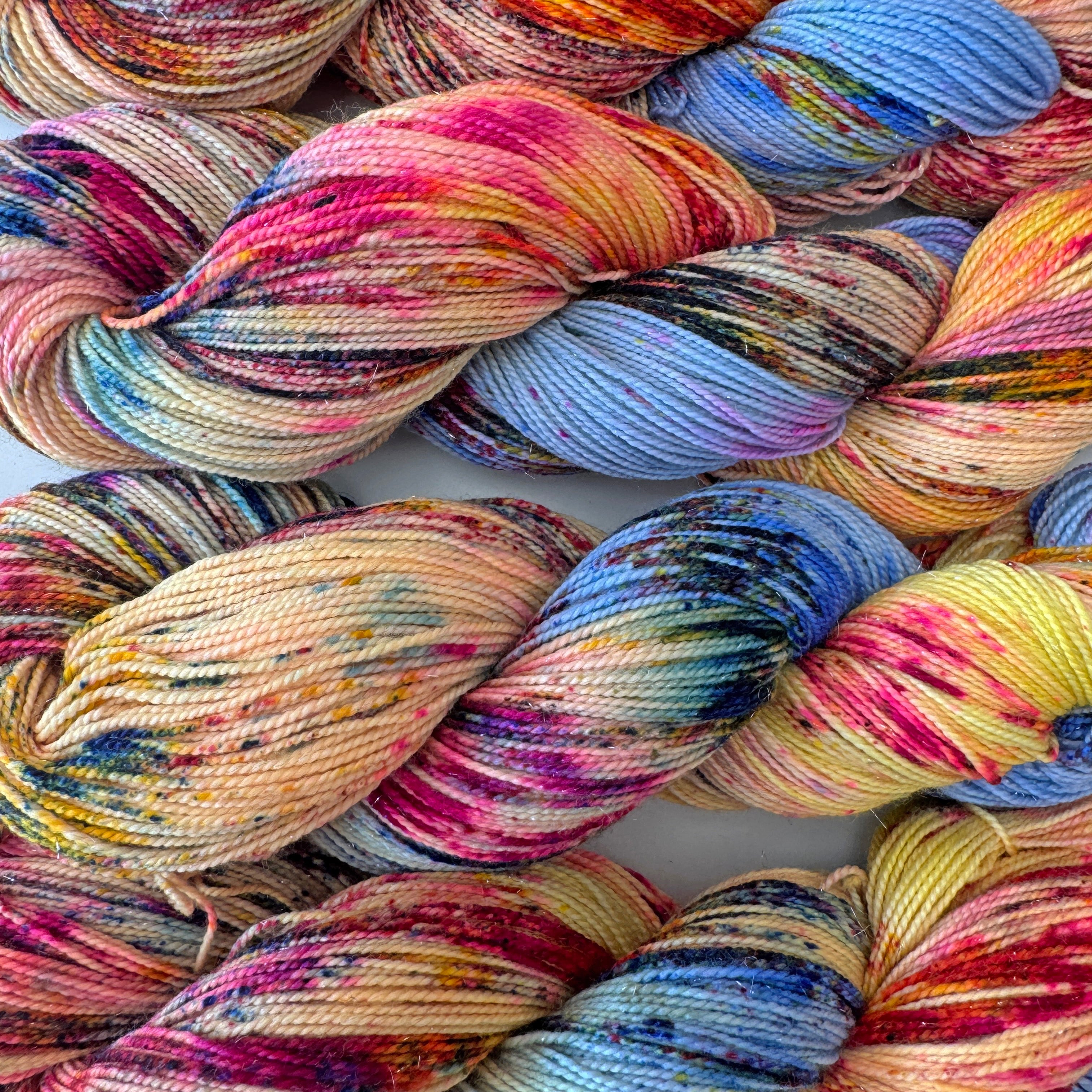 Gilliangladrag Holy Fluff Silver Sparkle Sock Yarn 100g Hand Dyed  : FunkyTown