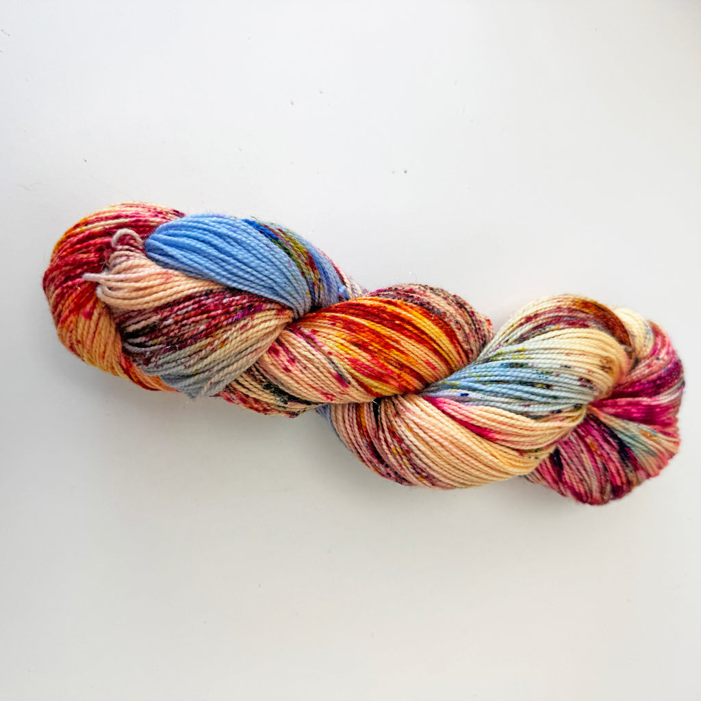 Gilliangladrag Holy Fluff Silver Sparkle Sock Yarn 100g Hand Dyed  : FunkyTown