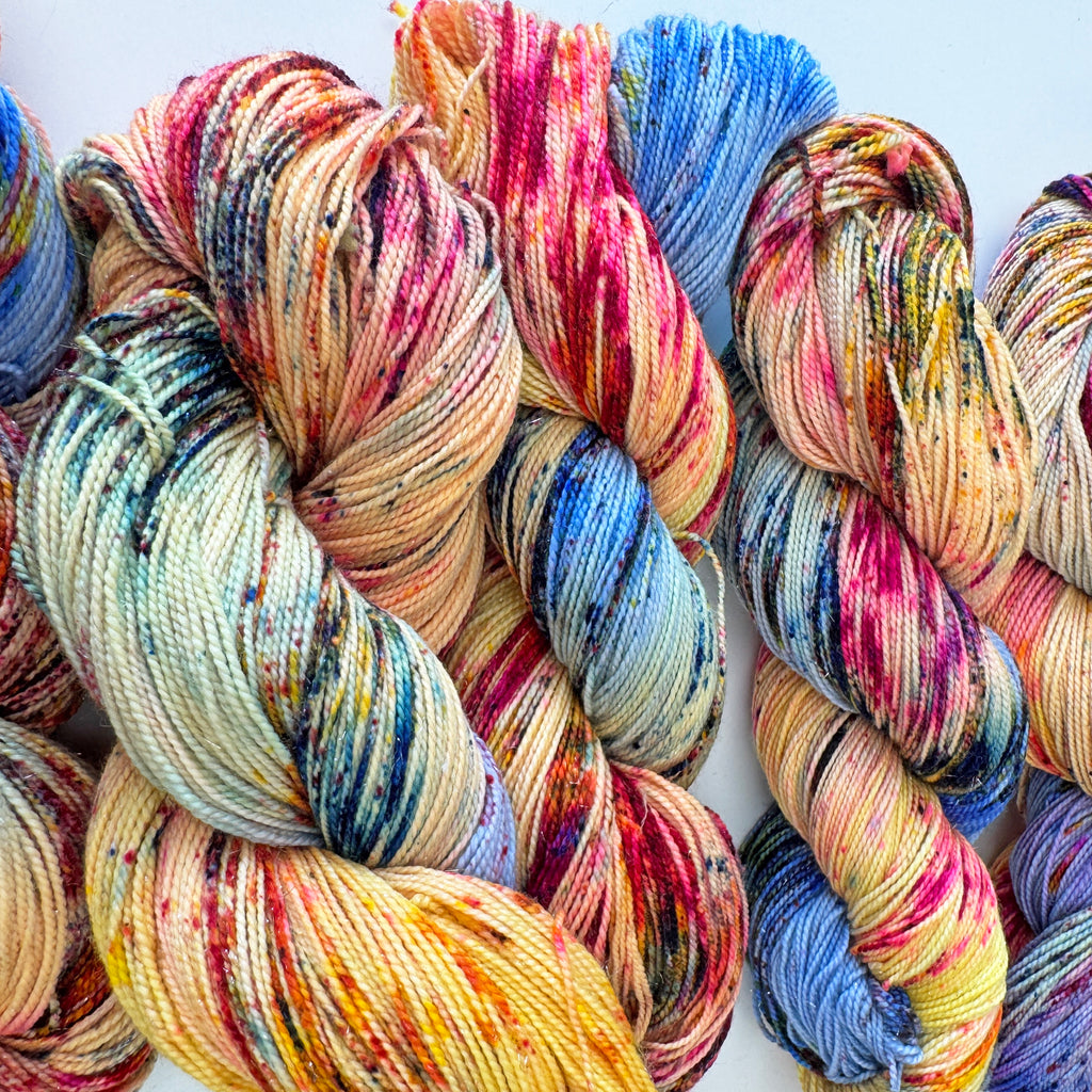 Gilliangladrag Holy Fluff Silver Sparkle Sock Yarn 100g Hand Dyed  : FunkyTown