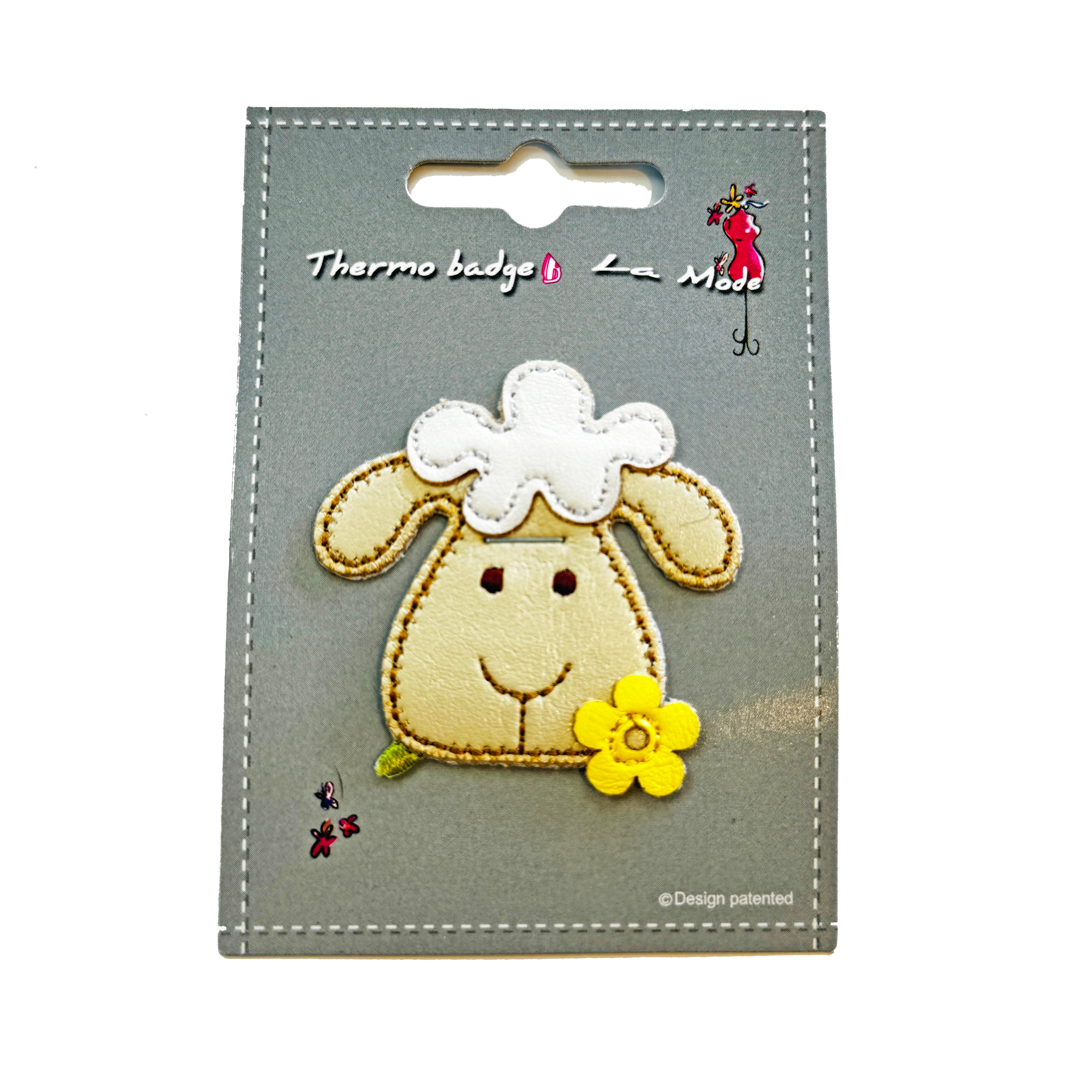 Cow with Daisy : Iron On Patch Motif