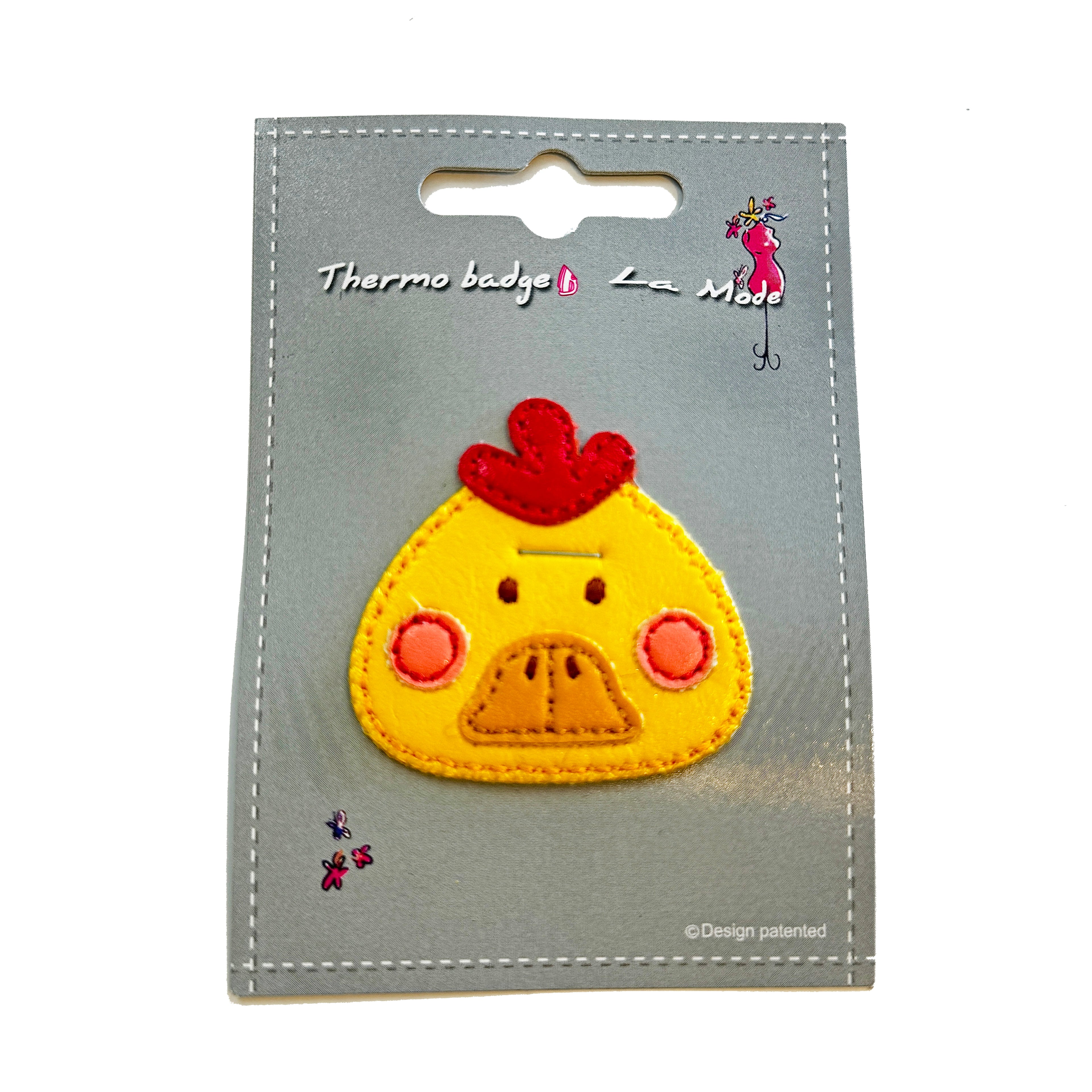 Chicken in a Hat : Iron On Patch Motif