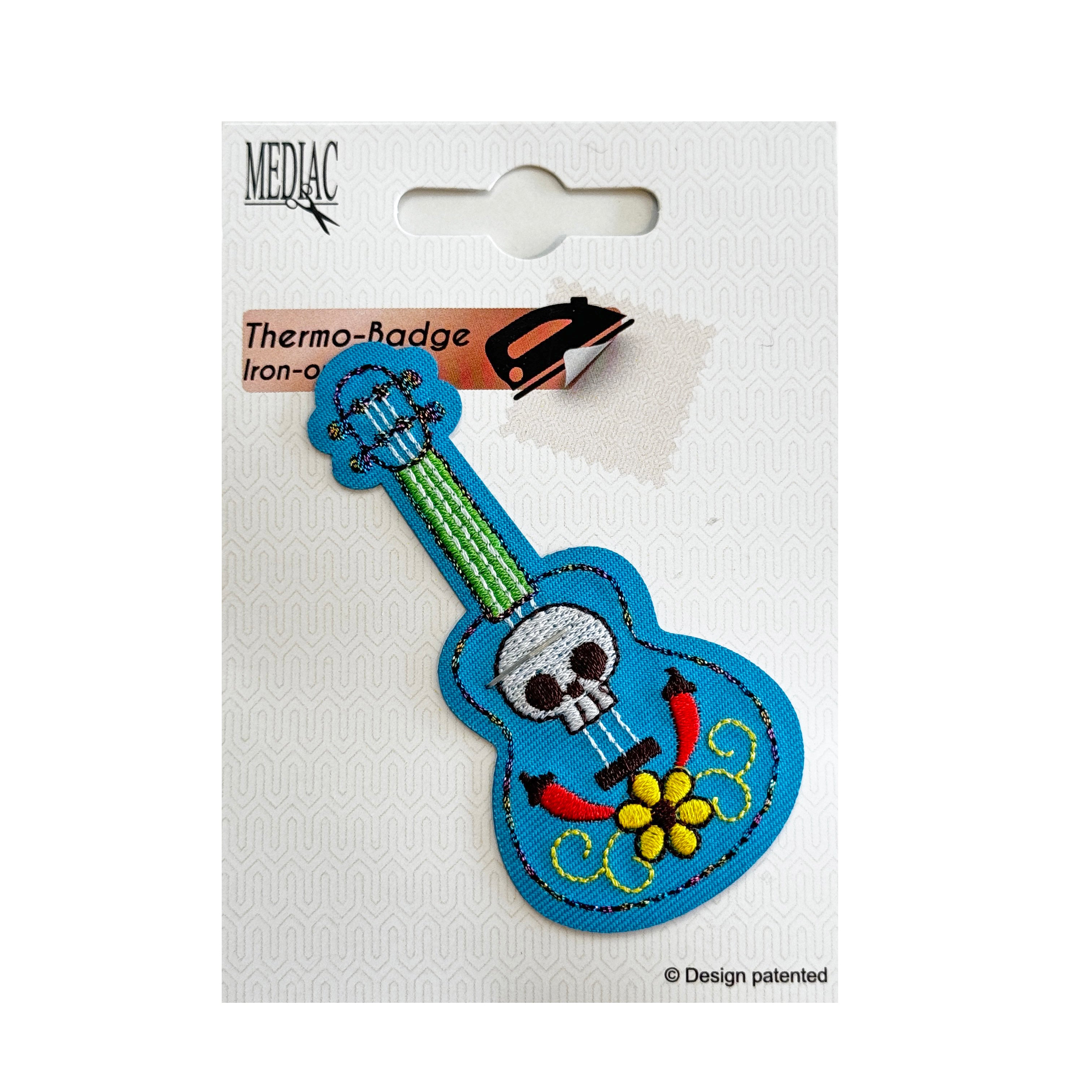 Mexican Guitar : Iron On Patch Motif