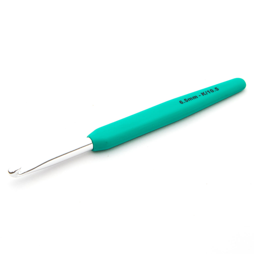6.5mm Crochet Hook : Waves : Aluminium  : Aquamarine Haze : 6.50mm