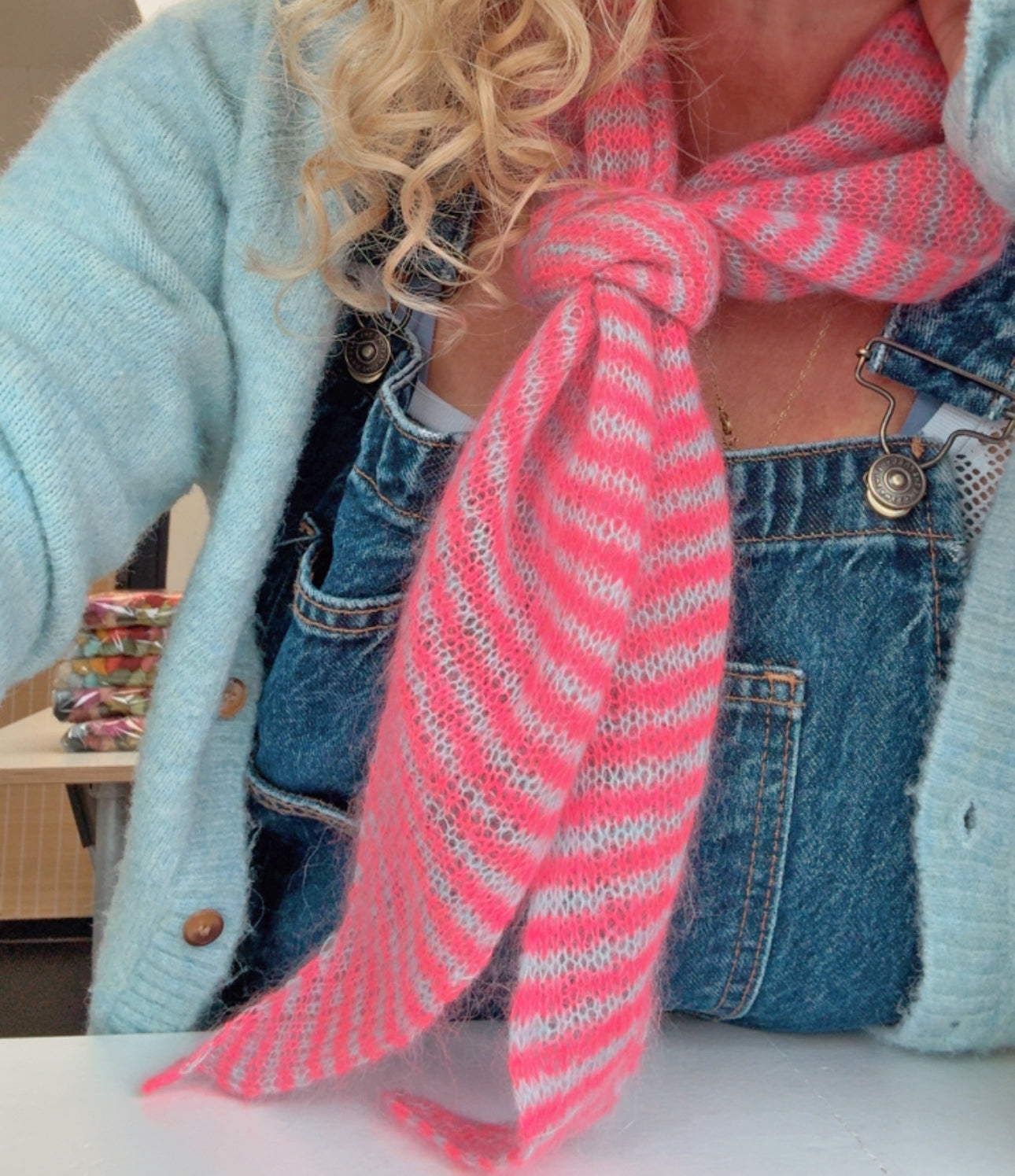 Gilly's KidSilk Stripe Bandana Knitting Kit Pack