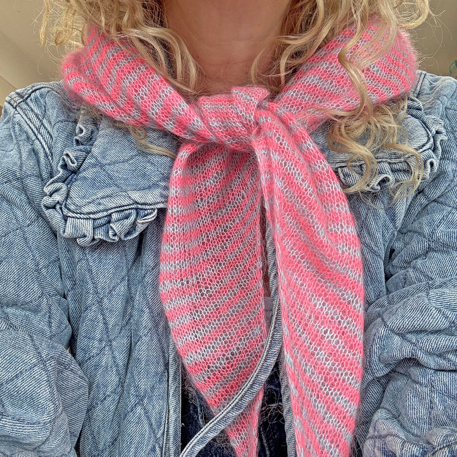 Gilly's KidSilk Stripe Bandana Knitting Kit Pack