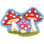 Latch Hook Rug : Mushrooms / Toadstools