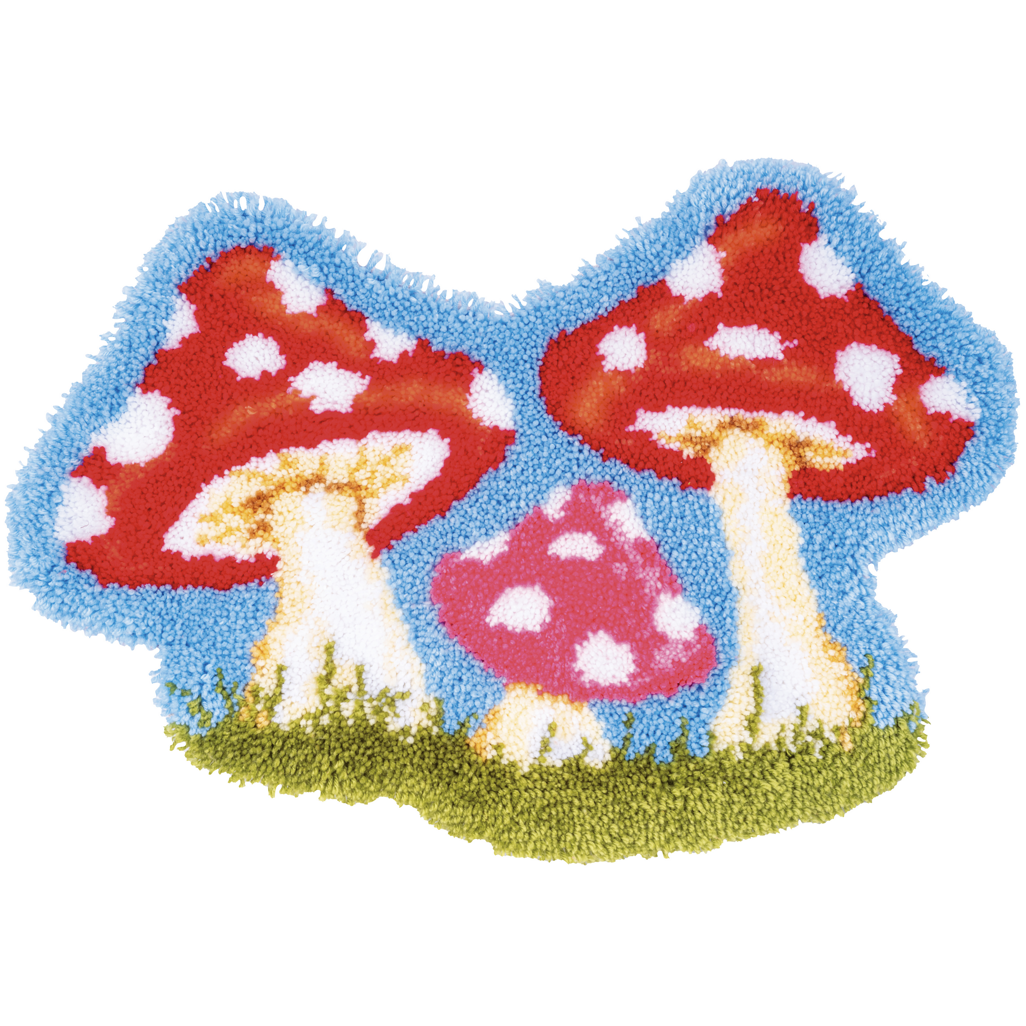 Latch Hook Rug : Mushrooms / Toadstools