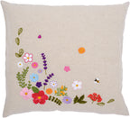 Embroidery Cushion Kit : Colourful World of Flowers