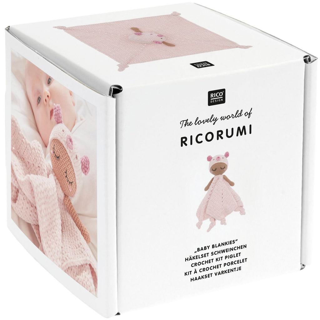 Ricorumi Crochet Kit : Baby Blankie : Pink Piglet