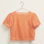 Puffed Short Sleeve Super Kid Mohair Jumper Knitting Kit : 2 colours