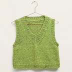 Easy Cotton Slipover / Tank Knitting Kit : 2 Colours