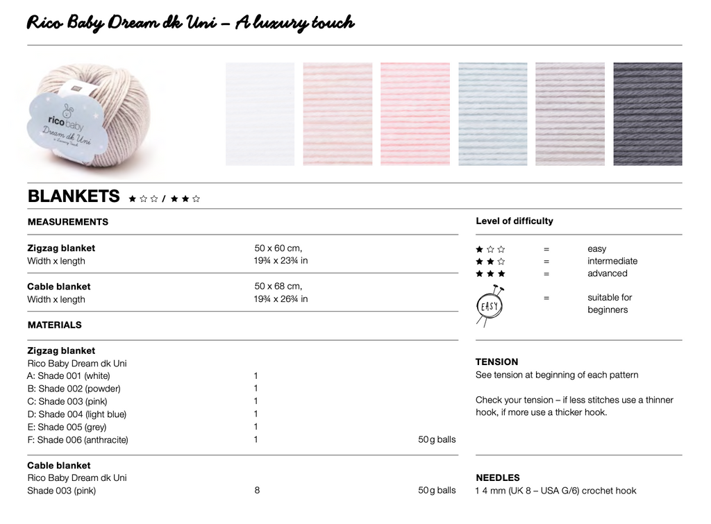 Baby Dream Uni Pattern 790 Blankets