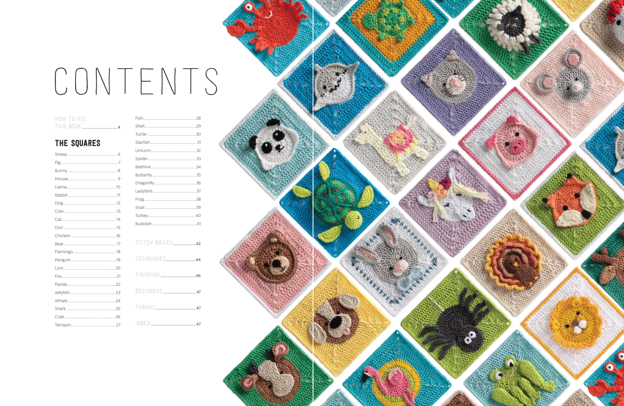 3D Animal Granny Squares