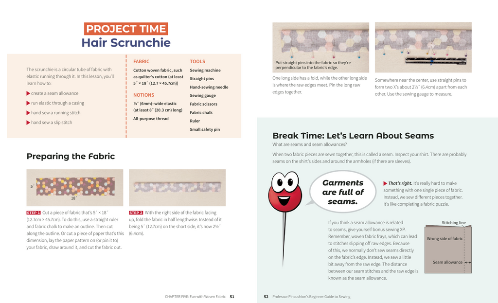 Professor Pincushion's Beginner Guide to Sewing