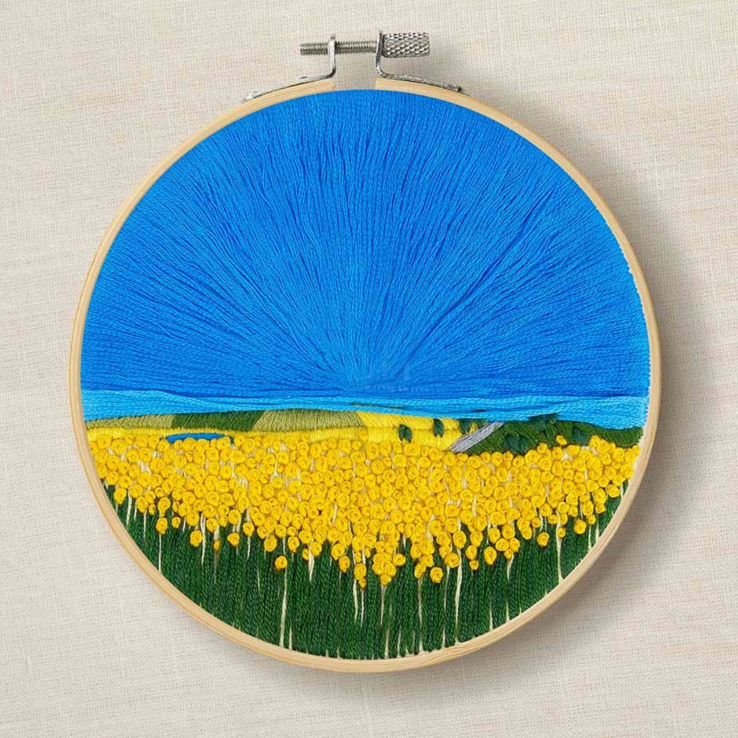 Sunflower Fields Hoop Embroidery Kit