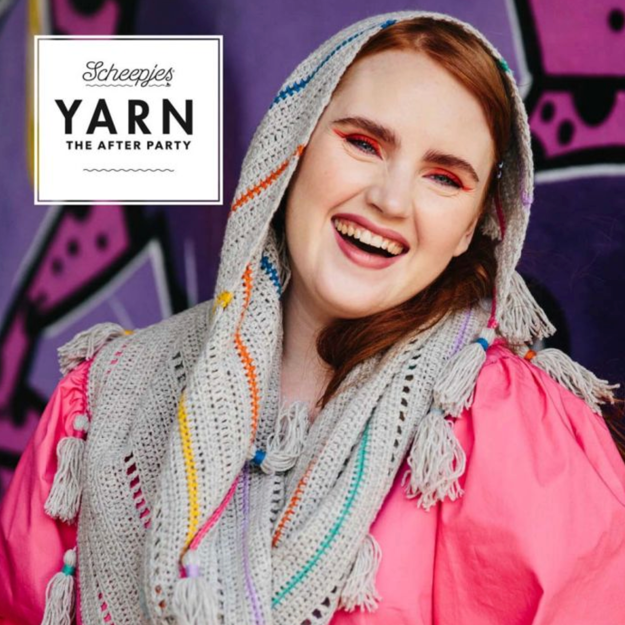 Rainbow Interrupted Shawl Crochet Pattern