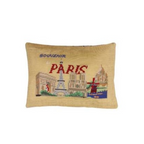 Sajou Cross Stitch Cushion Kit : Paris Cushion On Tea Coloured Linen