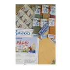 Sajou Cross Stitch Cushion Kit : Paris Cushion On Tea Coloured Linen