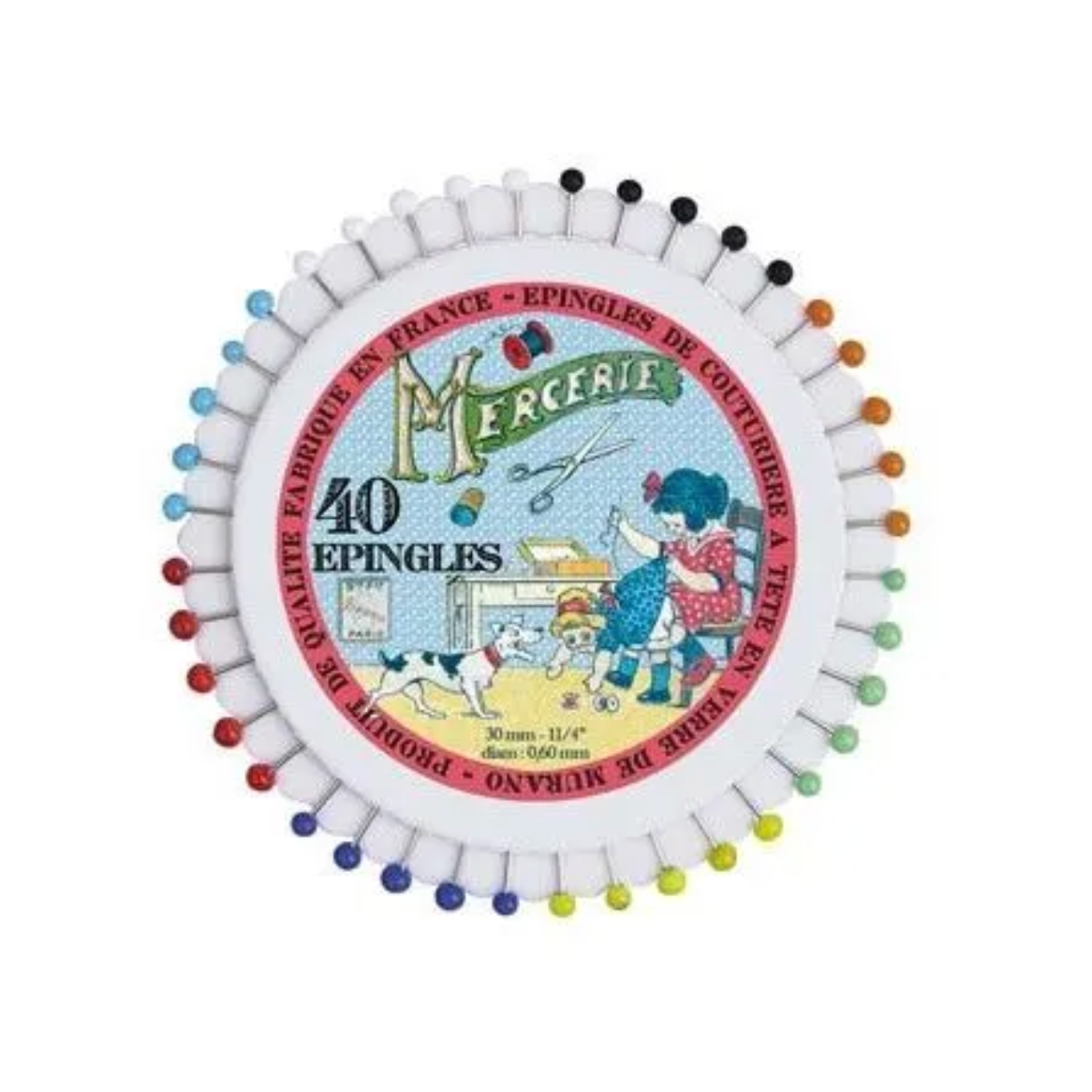 Sajou Murano Glass Head Dressmaking Pins
