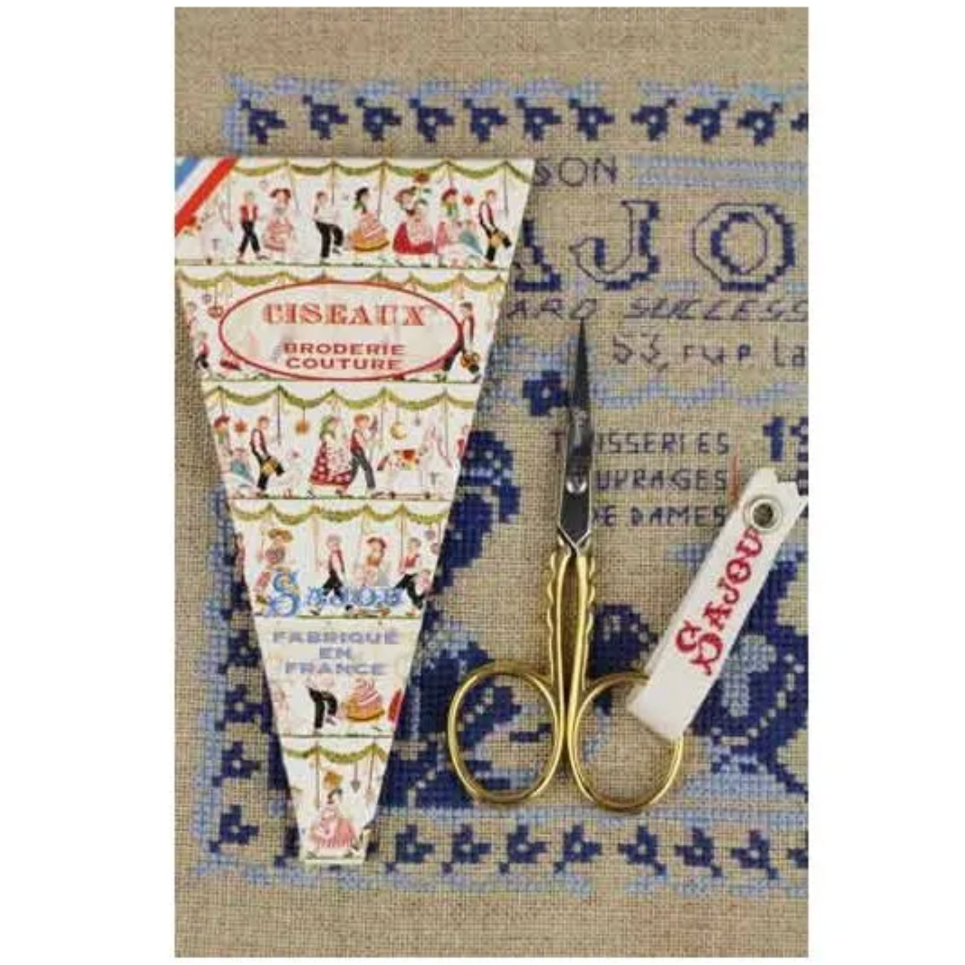 Sajou Embroidery scissors : Gilded Scallop