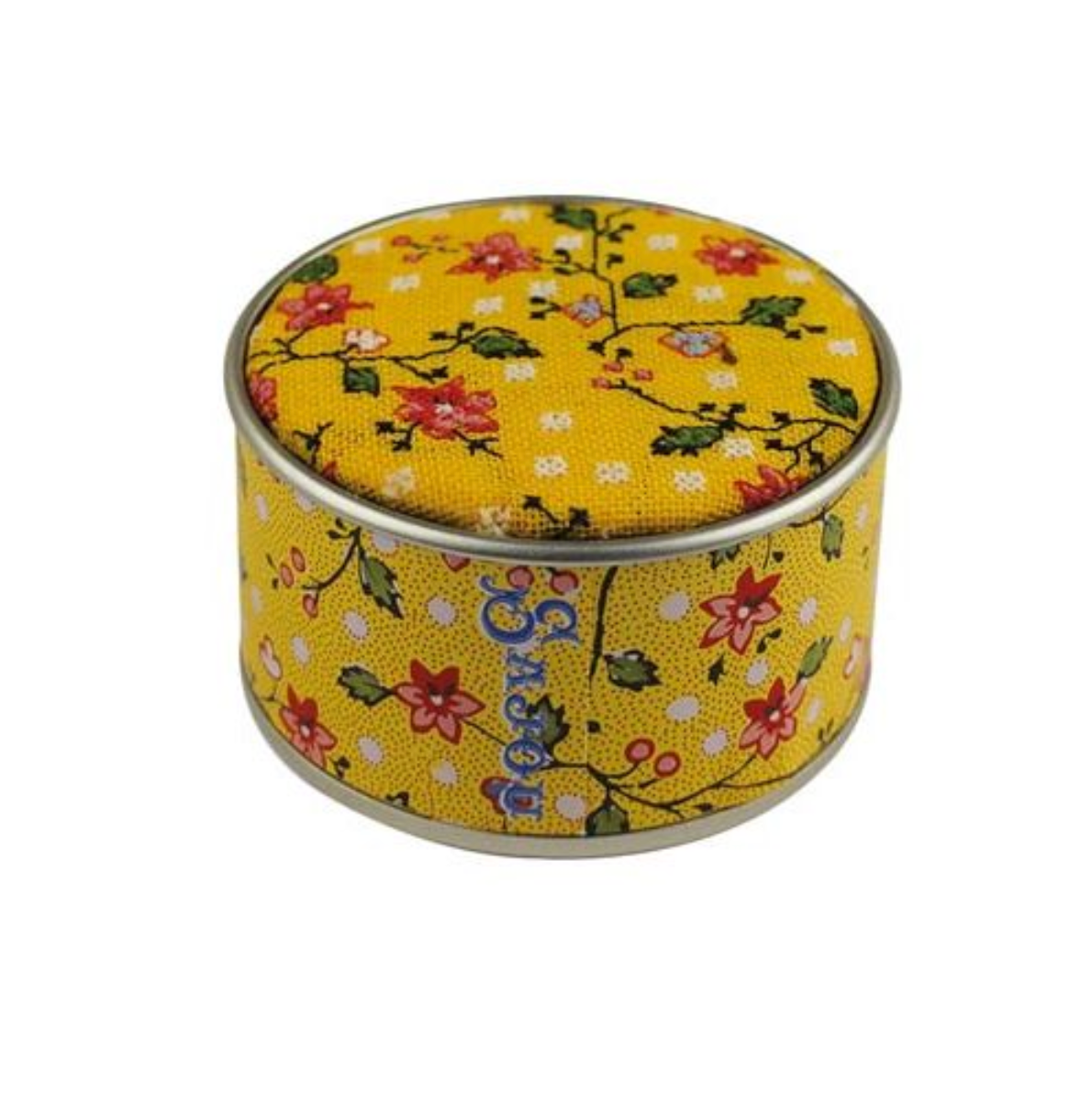 Sajou Round Box Cross Stitch Kit : Yellow Indienne